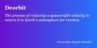 Data Visualization of Deorbit